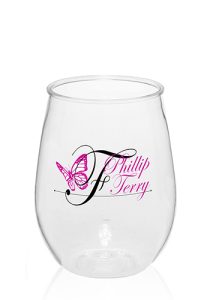 10 oz. Stemless Plastic Wine Glasses