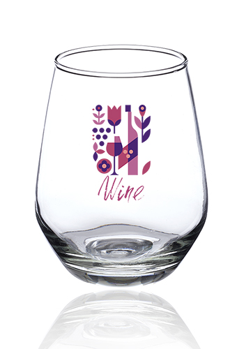 12 oz. Silicia Stemless Wine Glasses