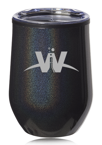 12 oz. Iridescent Stemless Wine Glasses with Lid