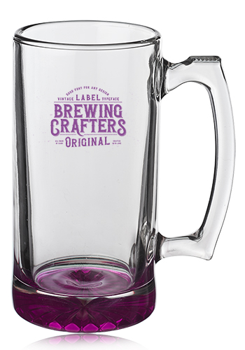 12 oz. Libbey Groomsmen Glass Beer Mugs