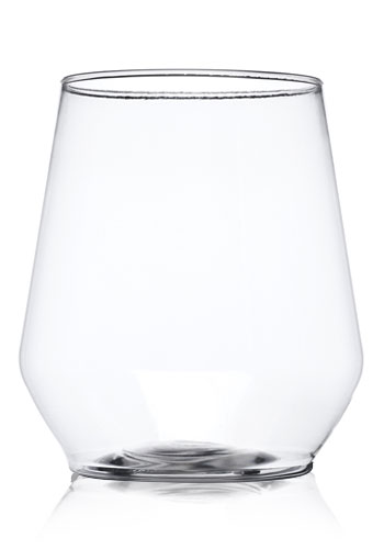 12 oz. Stemless Plastic Wine Glasses