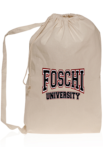 Collegiate Natural Cotton Laundry Bags