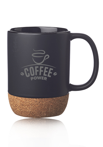 15 oz Matte Cork Bottom Ceramic Mugs