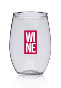 16 oz. Plastic Stemless Wine Glasses