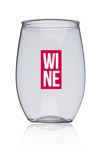 16 oz. Plastic Stemless Wine Glasses