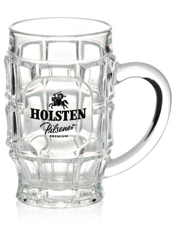 17.75 oz. Dimpled Glass Beer Mugs