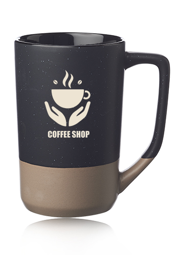 17 oz. Speckle Glazed Two Tone Ceramic Mugs