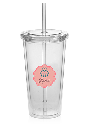 20 oz. Double Wall Acrylic Tumblers With Straws