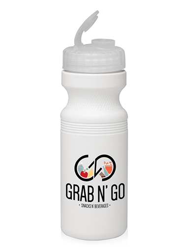 24 oz.  Bike Water Bottles with Flip Top