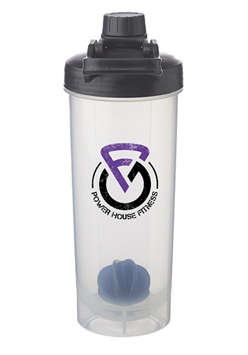 24 oz. Olympian Plastic Shaker Bottles with Mixer
