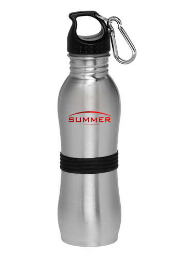 24 oz. Stainless Steel with Rubber Grip Bottles