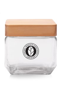 27 oz. Glass Candy Jars with Wooden Lid