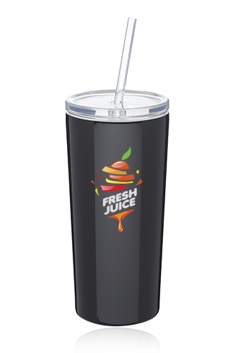 16 oz. Mira Stainless Steel Tumblers with Straw