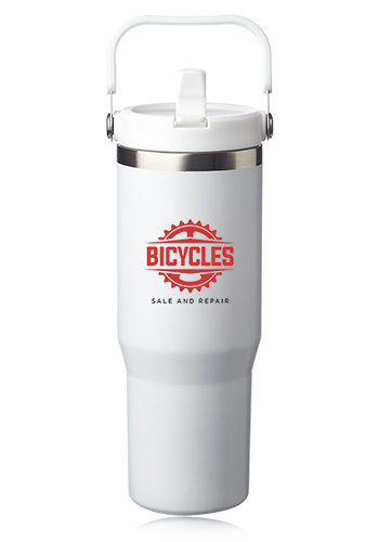 30 oz. Bronx Stainless Travel Mug with Carrying Handle - Image 5