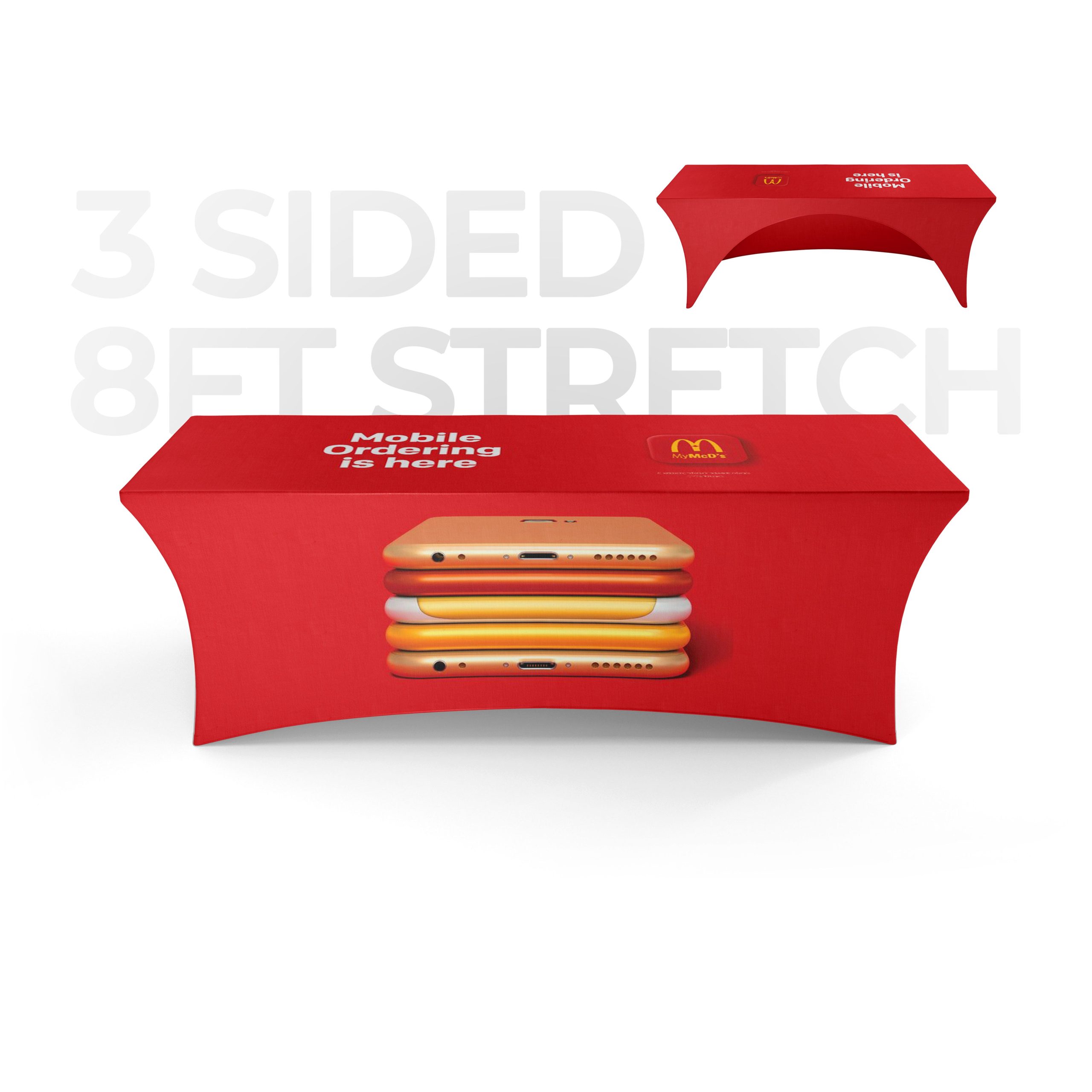 8 ft Stretch Tablecover (3 Sided) Open Back - Image 5