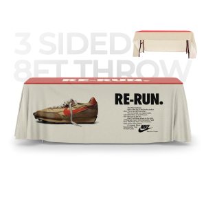 8 ft Throw Tablecover (3 Sided) Open Back