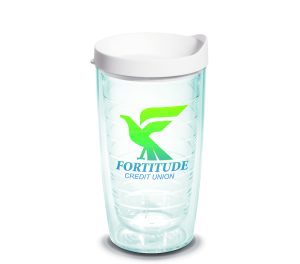 Clear Tumbler With White Lid