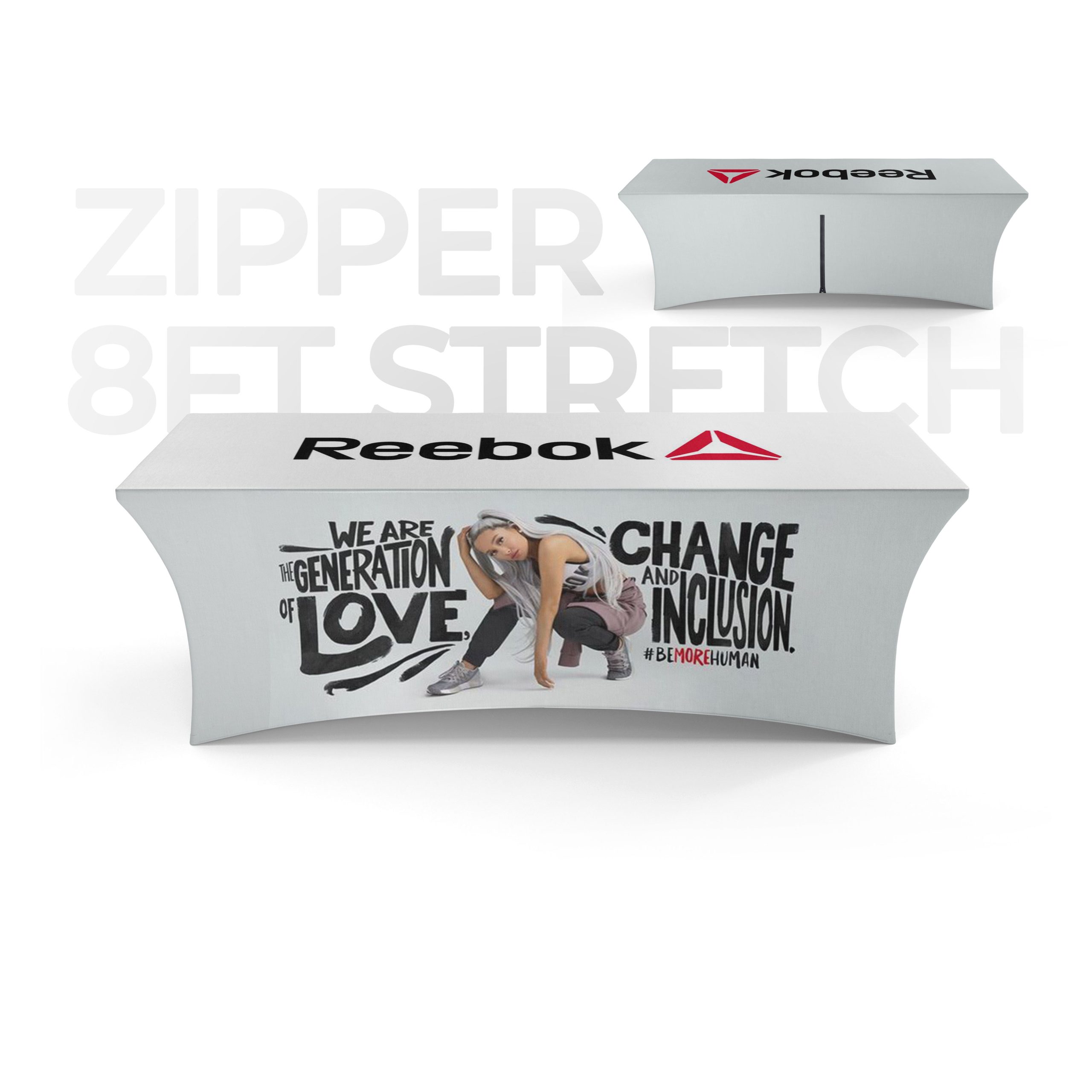 8 ft Stretch Tablecover with Zipper (4 Sided)