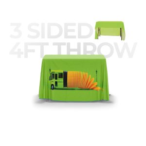 4 ft Throw Tablecover (3 Sided) Open Back