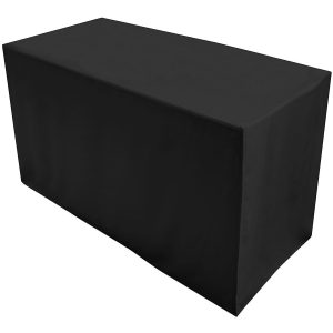 4 ft Fitted Tablecover (4 Sided) Black
