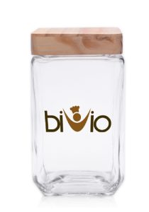 54 oz. Glass Candy Jars with Wooden Lid