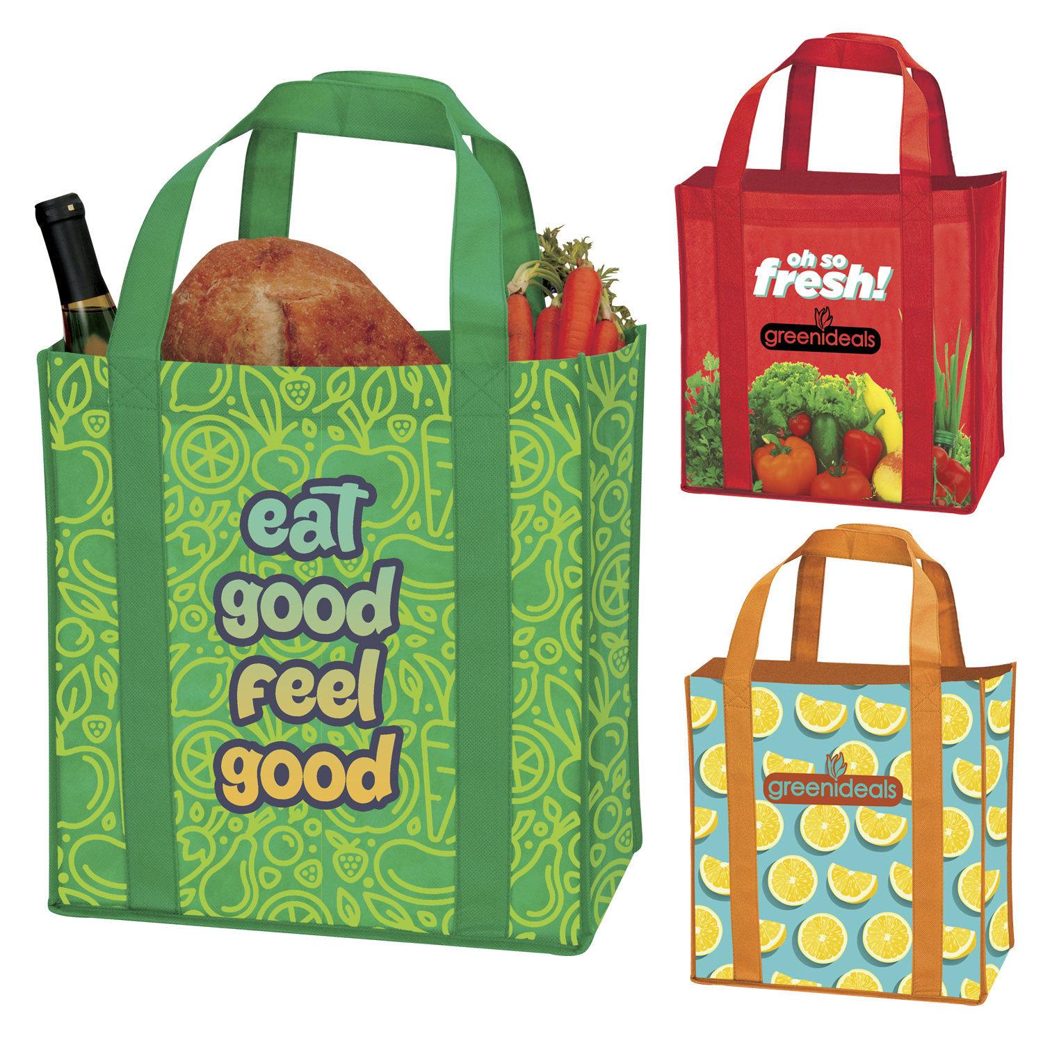 Universal Source® Laminated Non-Woven Grocery Tote