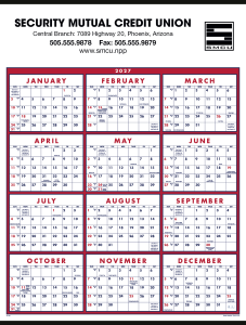 Triumph® Calendars Span-A-Year Calendar