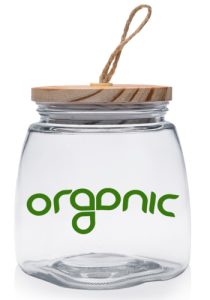 64 oz. Glass Candy Jars with Suction Wooden Lid