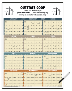 Triumph® Calendars Time Management Span-A-Year (Laminated w/Marker) Calendar
