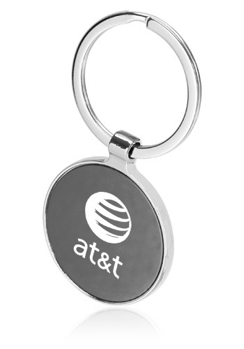 Round Black Keychains