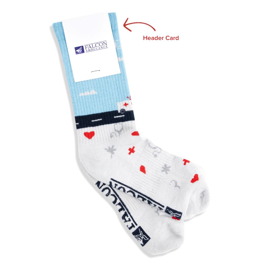 Custom Knit Cotton Crew Athletic, Performance, and Sports Socks - Image 4