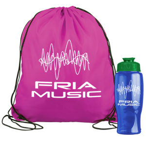 Garyline® Graduate Drawstring Backpack with 27 oz. Bottle