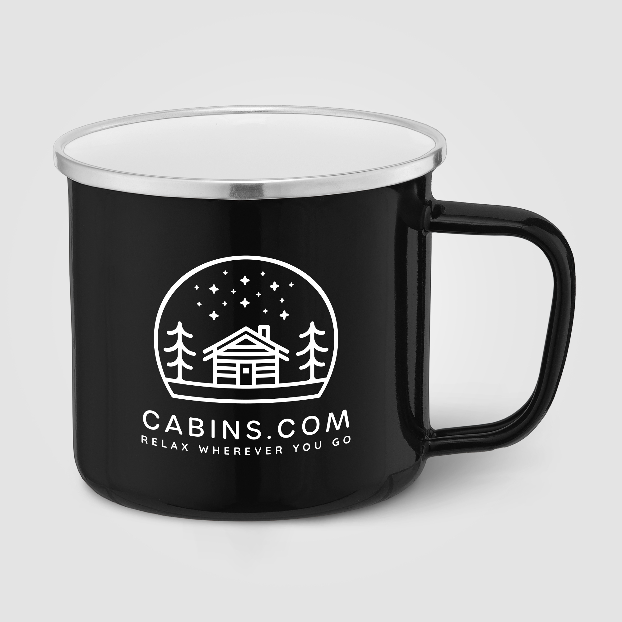 Wyoming – 13 oz. Enamel-Coated Campfire Mug with Stainless Rim