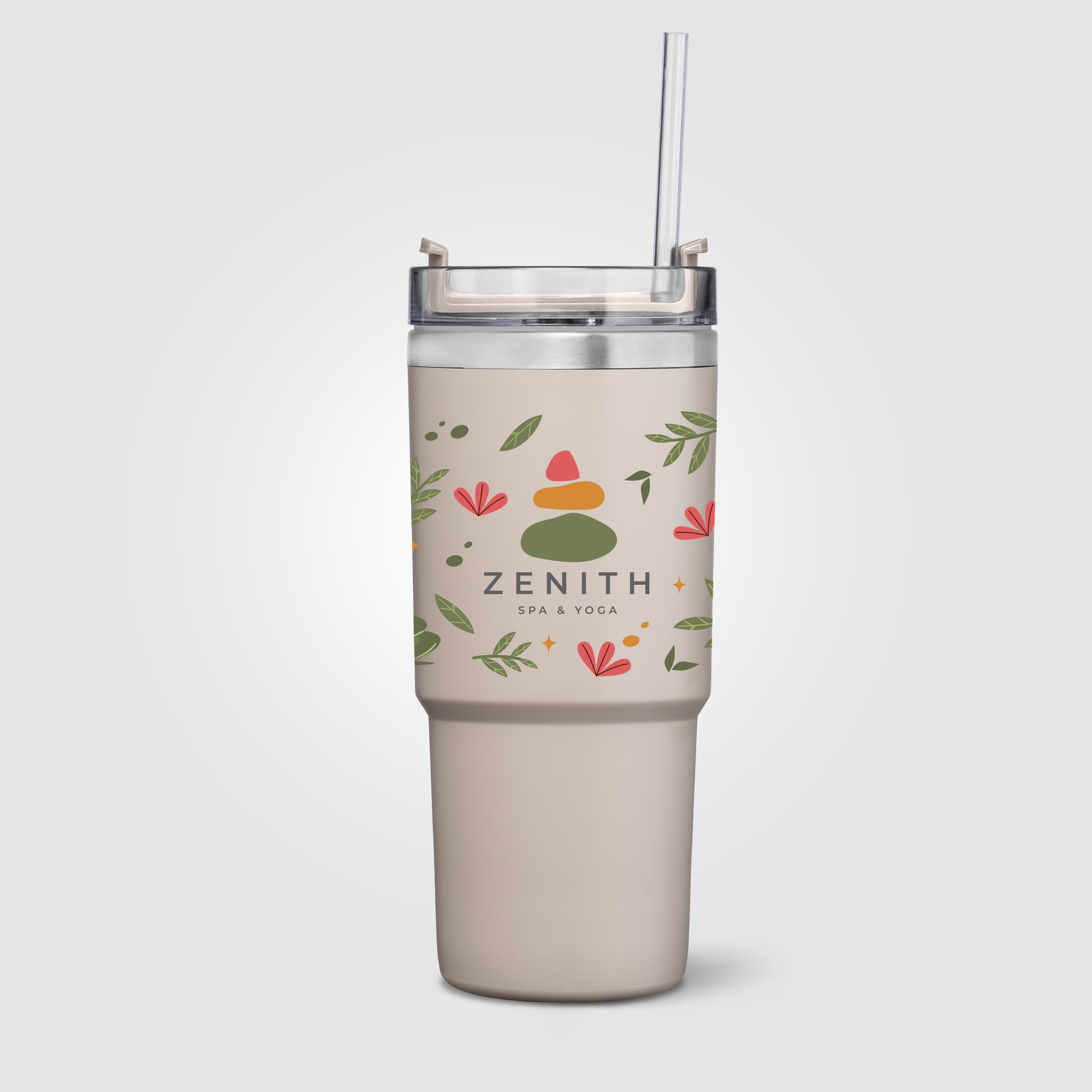 Rime Recycled Stainless Steel Double Wall Leakproof Straw Tumbler - 25oz - Image 3
