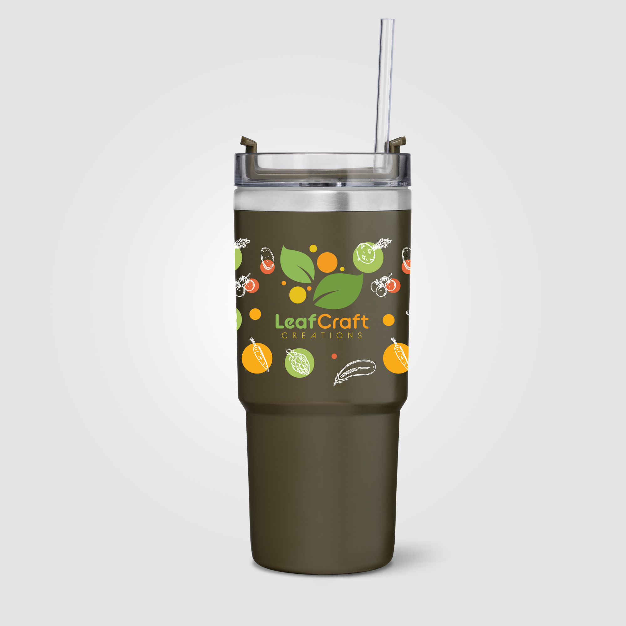 Rime Recycled Stainless Steel Double Wall Leakproof Straw Tumbler - 25oz - Image 2