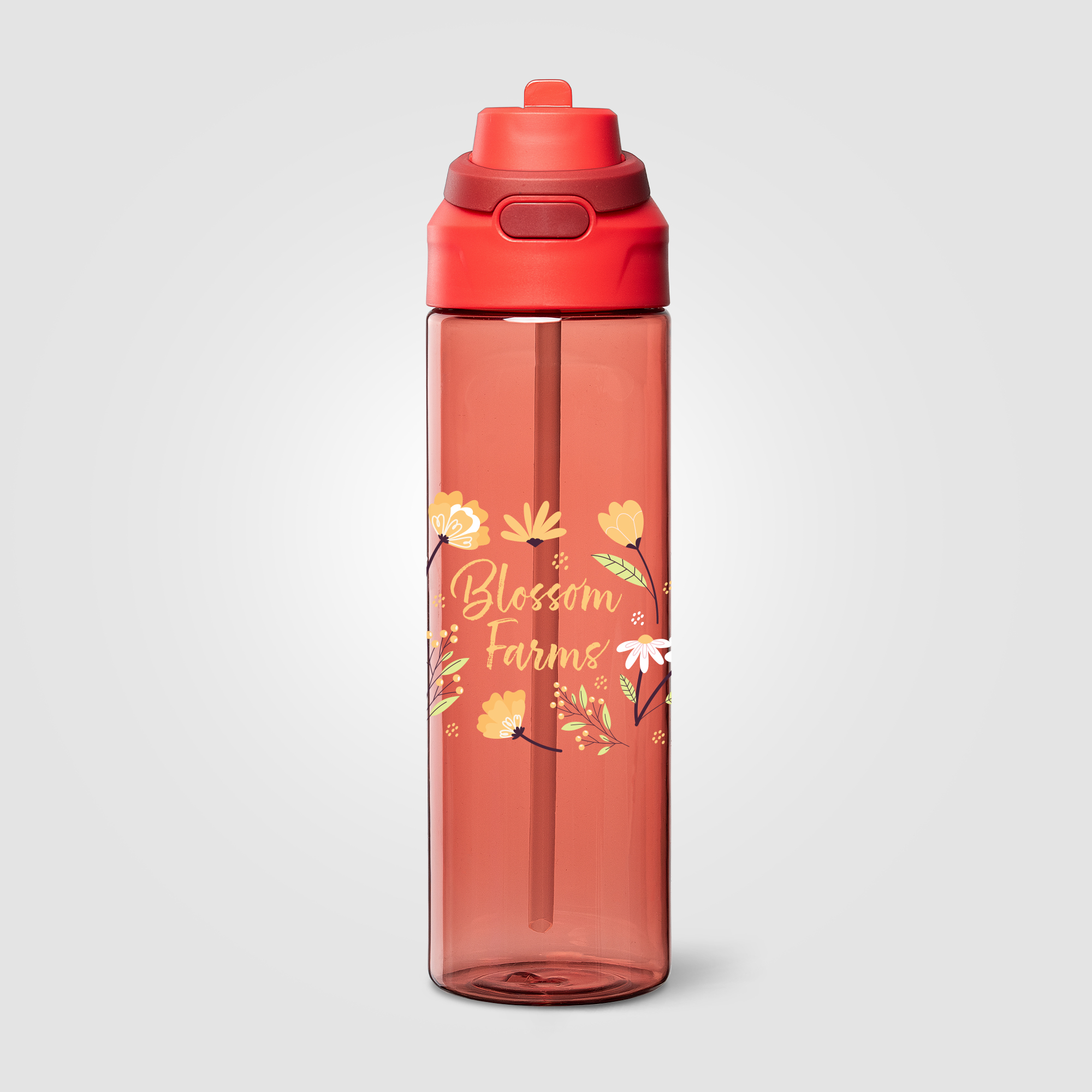 Lynk rPET Flip-Straw Single Wall Bottle - 28 oz. - Image 4