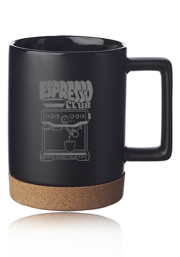 Caldwell 15 oz. Cork Base Ceramic Mugs