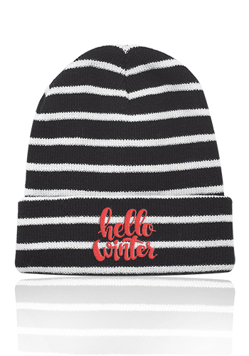 Caribou Striped Knitted Beanies
