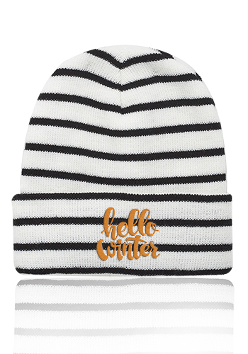 Caribou Striped Knitted Beanies - Image 5