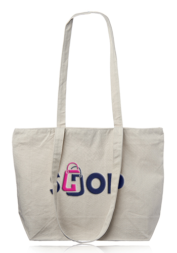 Cotton Canvas Totes with Zipper Closure