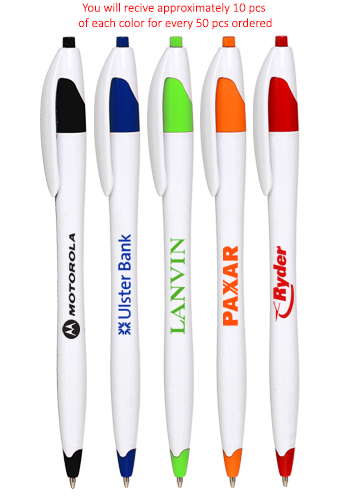Derby Ballpoint Pens in Assorted Colors