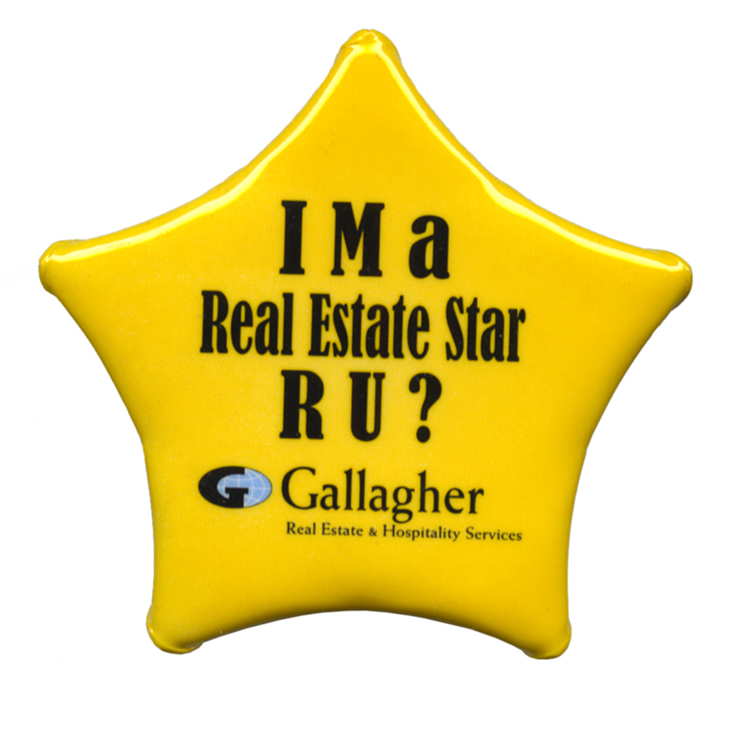 Star Celluloid Button (2 1/4″)
