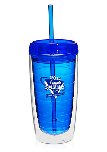 16 oz. Double Wall Tumblers with Straw