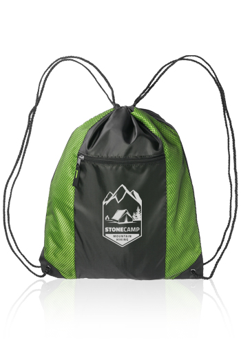 Zipper Pocket Drawstring Bags