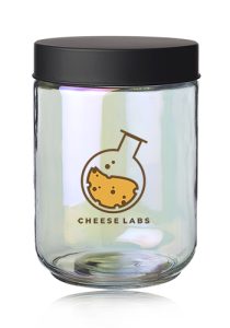 Luminous 33 oz. Iridescent Glass Storage Jars