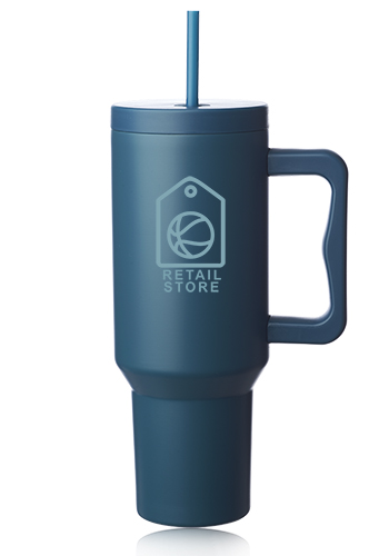 Madison 40 oz Tumbler with Handle and Straw Lid - Image 2
