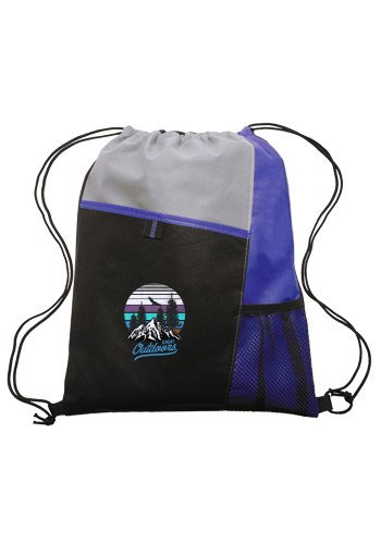 Mesh Pocket Drawstring Backpacks