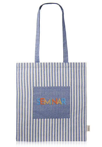 Recycled Striped Cotton Tote Bags
