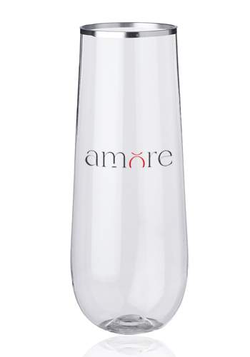 Reserv 9 oz. Plastic Stemless Flute