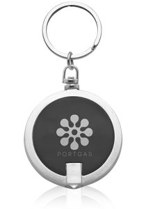 Round LED Keychains
